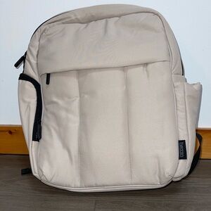 Baby Brezza Quilted Puffer Backpack Diaper Bag - Taupe - NEW !!!